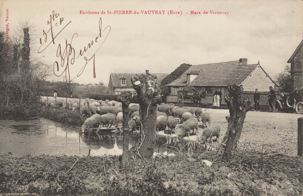 carte postale MARE DE VIRONVAY Eure 1903-1920 016537 Photo