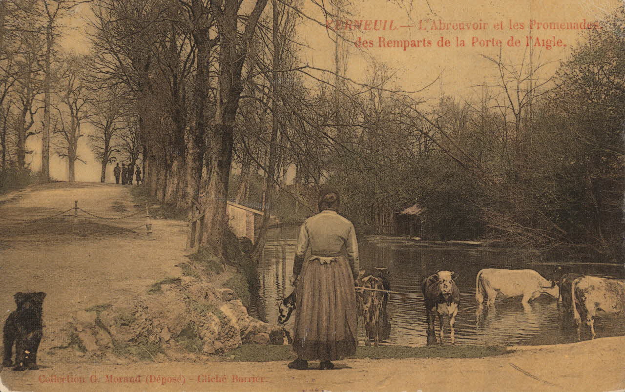carte postale L'ABREUVOIR ET LES PROMENADES Eure 1903-1920 016540 Photo