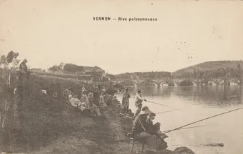 carte postale VERNON. RIVE POISSONNEUSE Eure 1916 016555 Photo