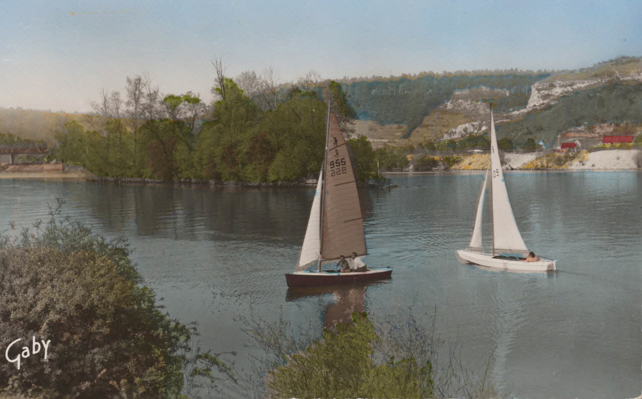 carte postale YACHTS SUR LA SEINE Eure 1958 016556 Photo