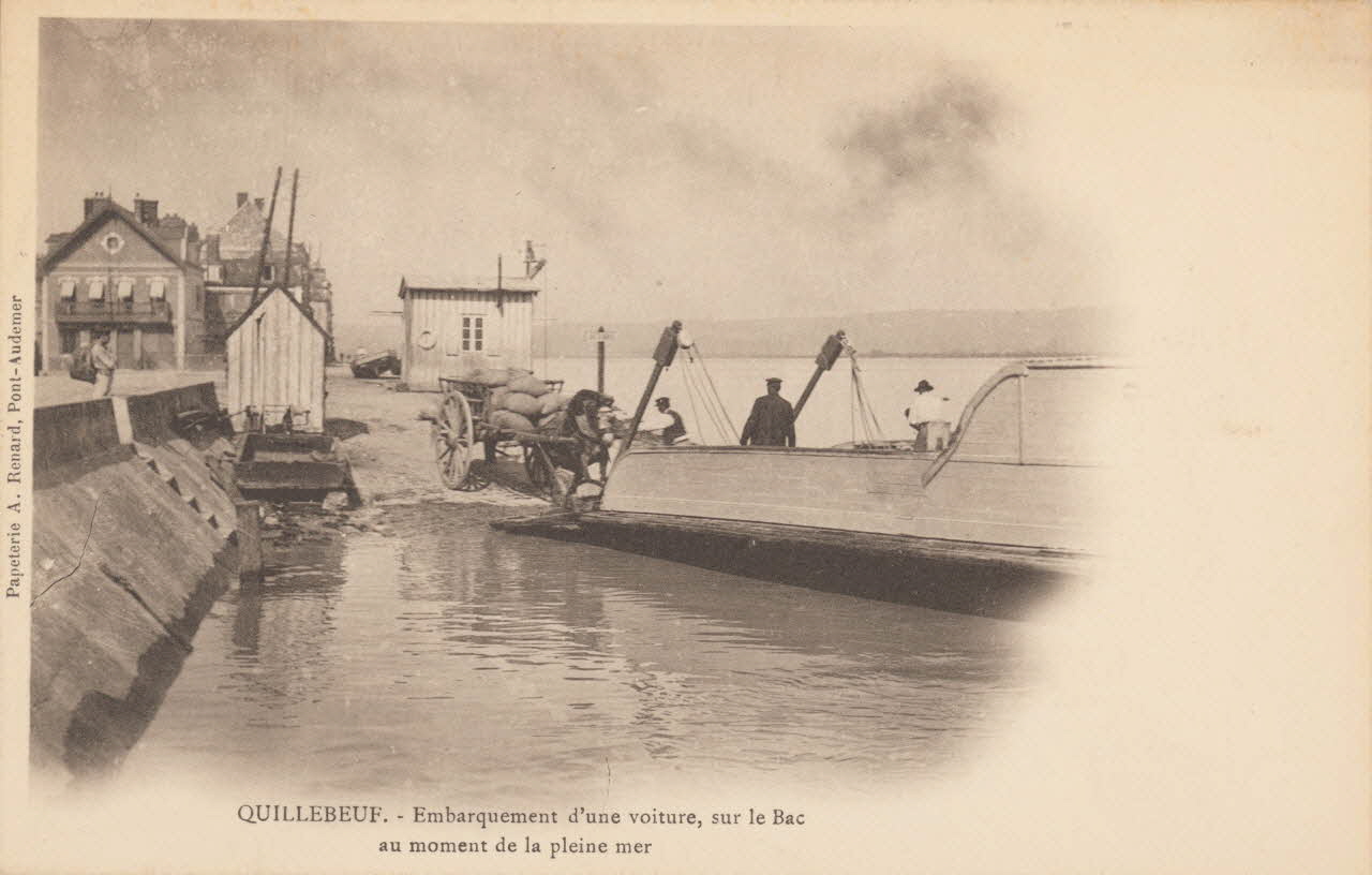 carte postale EMBARQUEMENT D'UNE VOITURE Eure 1903 016767 Photo