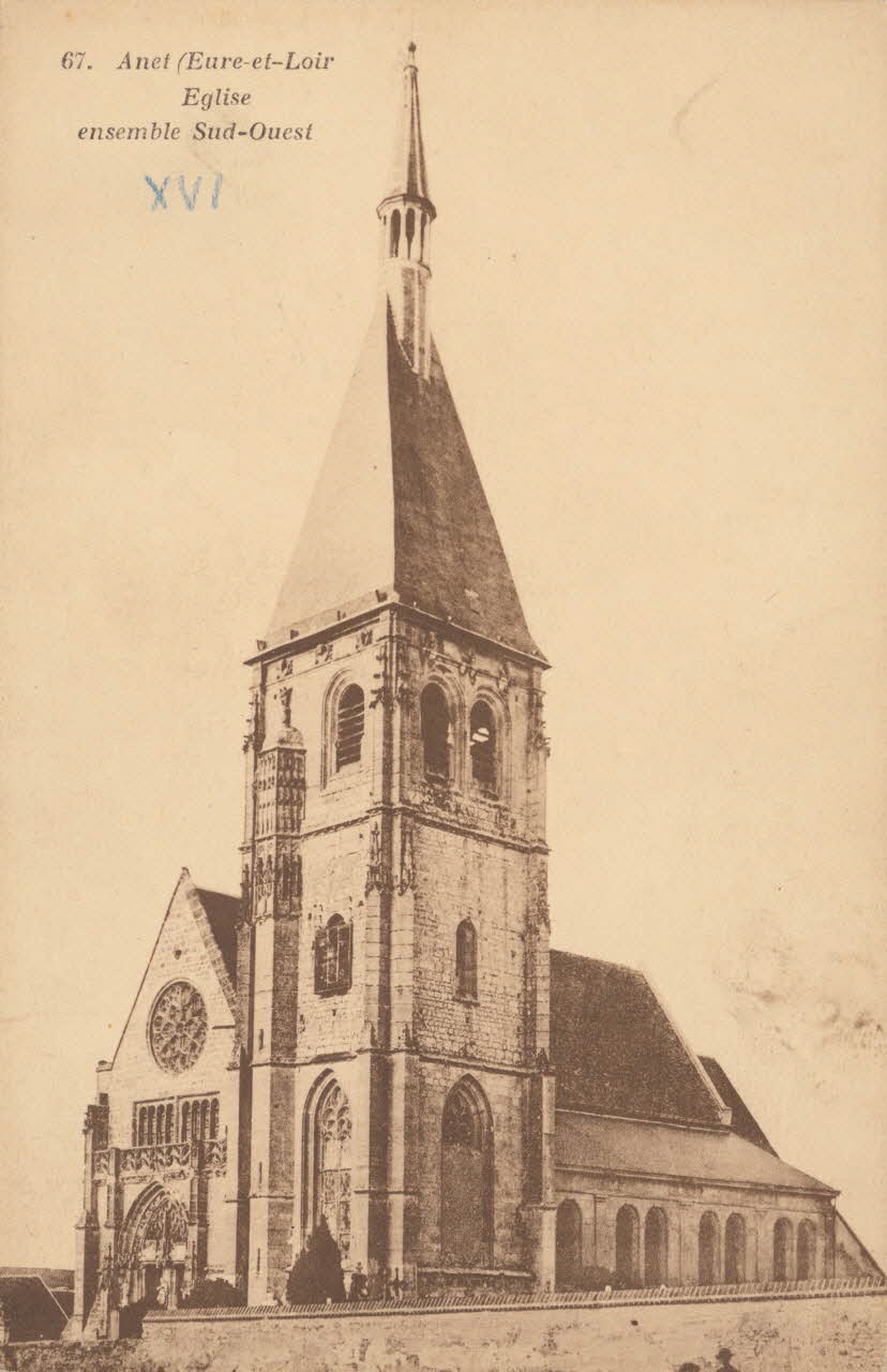 carte postale EGLISE ENSEMBLE SUD-OUEST Eure-et-Loir 1903-1920 016814 Photo