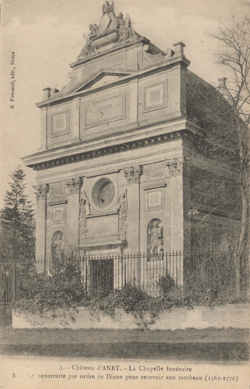 carte postale CHATEAU D'ANET. ; LA CHAPELLE FUNERAIRE Eure-et-Loir 1903-1920 016818 Photo