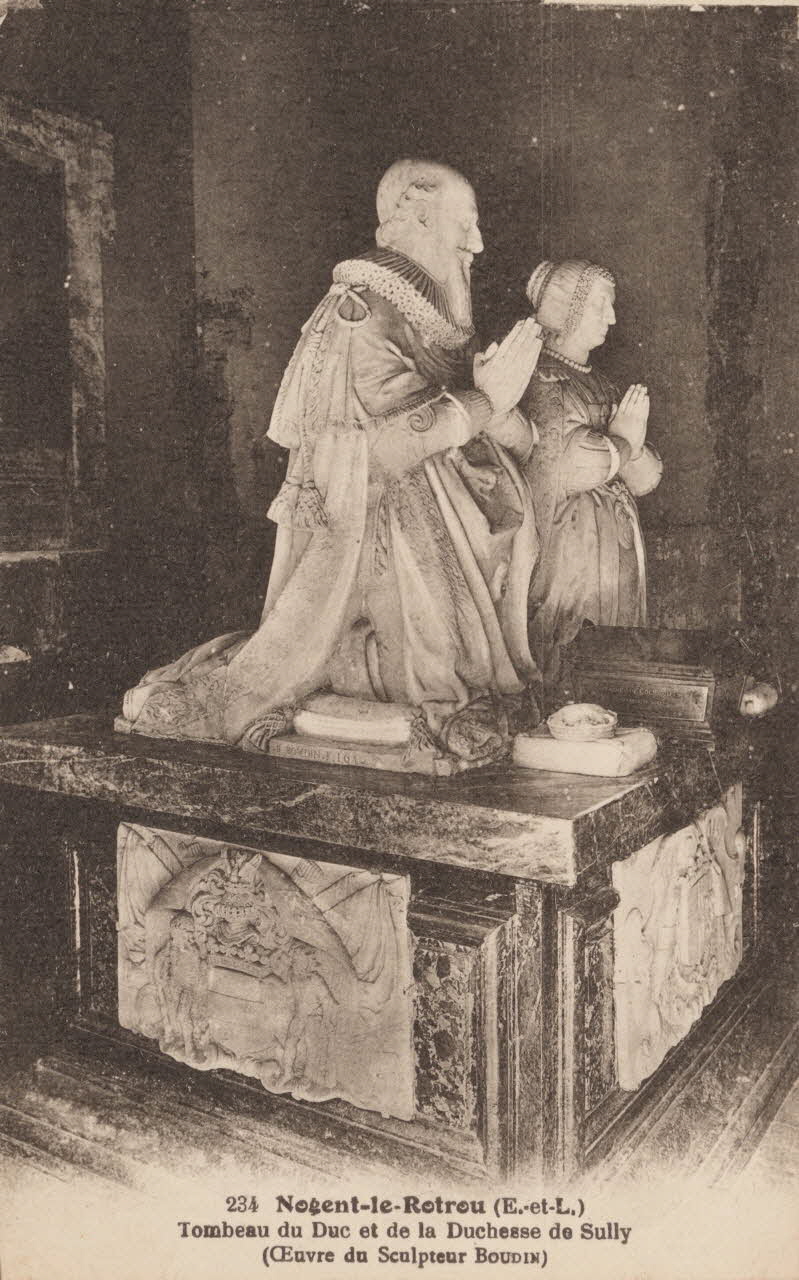 carte postale TOMBEAU DU DUC ET DE LA DUCHESSE DE SULLY (BOUDIN) Eure-et-Loir 1903-1920 016935 Photo