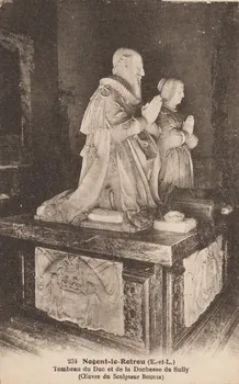carte postale TOMBEAU DU DUC ET DE LA DUCHESSE DE SULLY (BOUDIN) Eure-et-Loir 1903-1920 016935 Photo