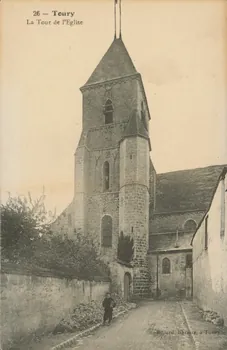 carte postale LA TOUR DE L'EGLISE Eure-et-Loir 1903-1920 016946  Photo
