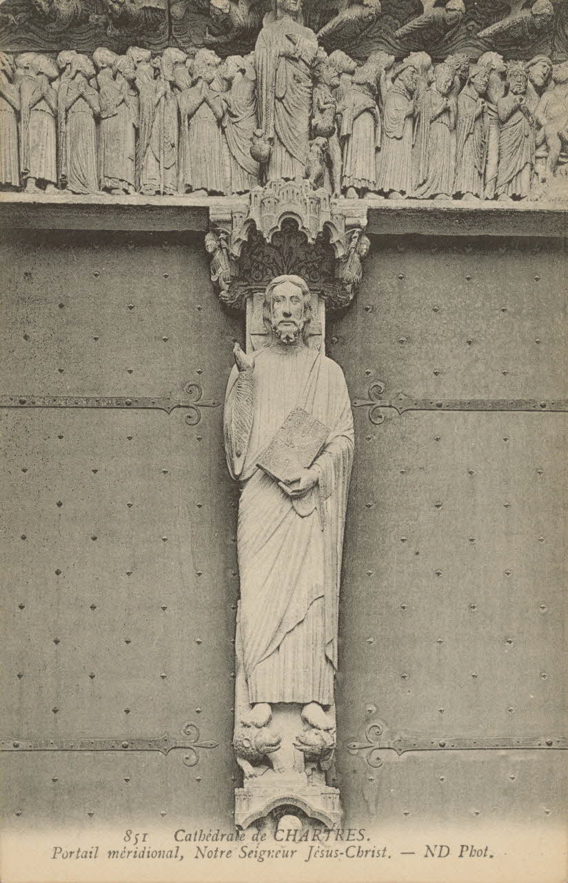 carte postale PORTAIL MERIDIONAL, NOTRE SEIGNEUR JESUS-CHRIST Eure-et-Loir 1903-1920 017073 Photo