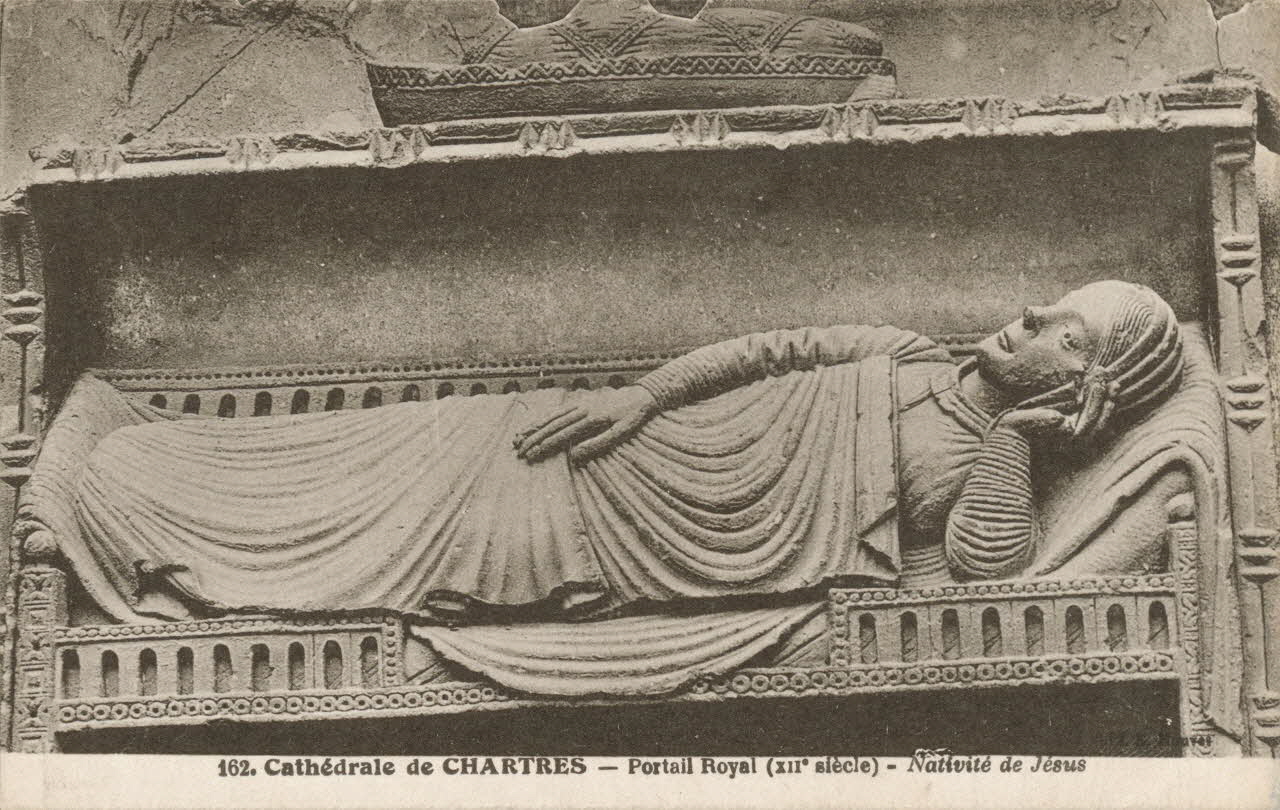 carte postale PORTAIL ROYAL (XIIe SIECLE)- NATIVITE DE JESUS Eure-et-Loir 1903-1920 017140 Photo