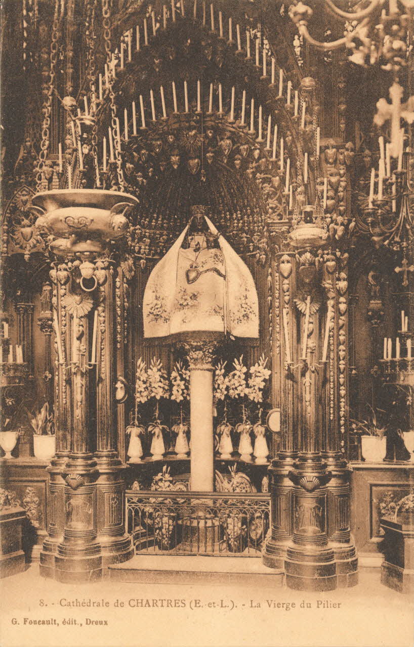 carte postale LA VIERGE AU PILIER Eure-et-Loir 1931 017178 Photo