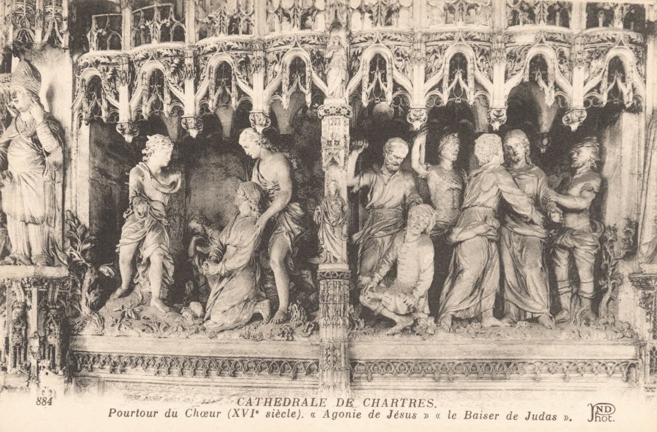 carte postale POURTOUR DU CHOEUR (XVIe SIECLE) Eure-et-Loir 1903-1920 017209 Photo