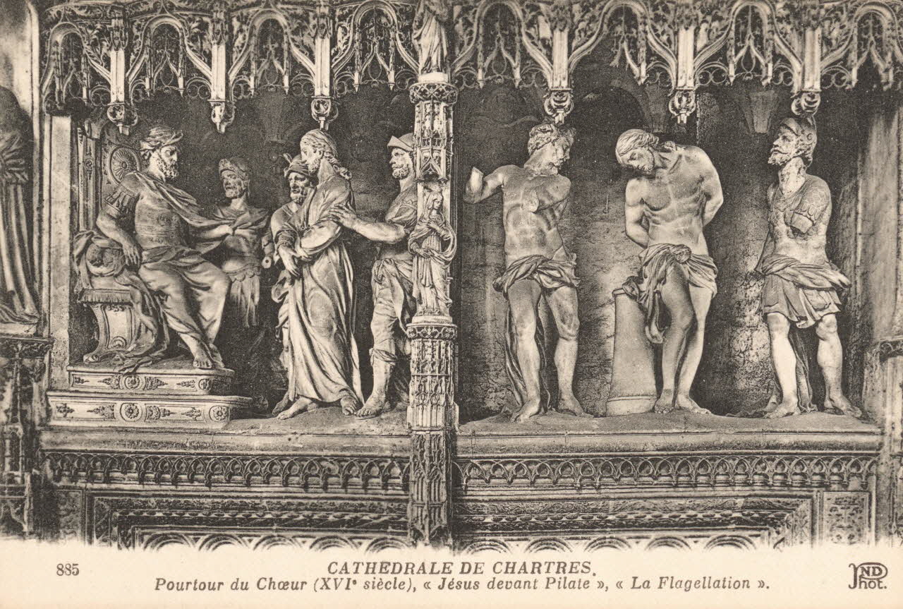 carte postale POURTOUR DU CHOEUR (XVIe SIECLE) Eure-et-Loir 1903-1920 017210 Photo