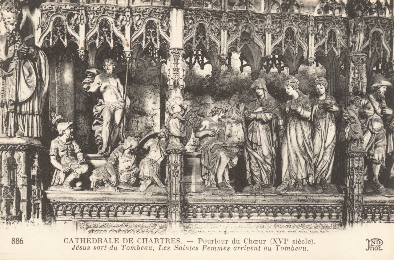 carte postale POURTOUR DU CHOEUR (XVIe SIECLE) Eure-et-Loir 1903-1920 017211 Photo