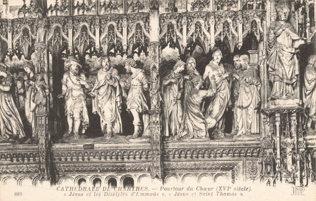 carte postale POURTOUR DU CHOEUR (XVIe SIECLE) Eure-et-Loir 1903-1920 017212 Photo