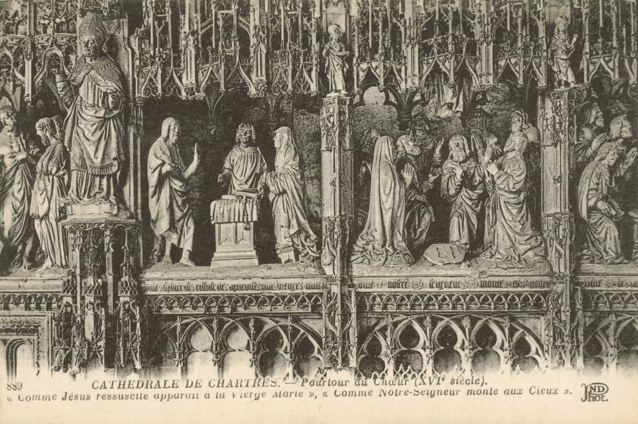 carte postale POURTOUR DU CHOEUR (XVIe SIECLE) Eure-et-Loir 1903-1920 017213 Photo