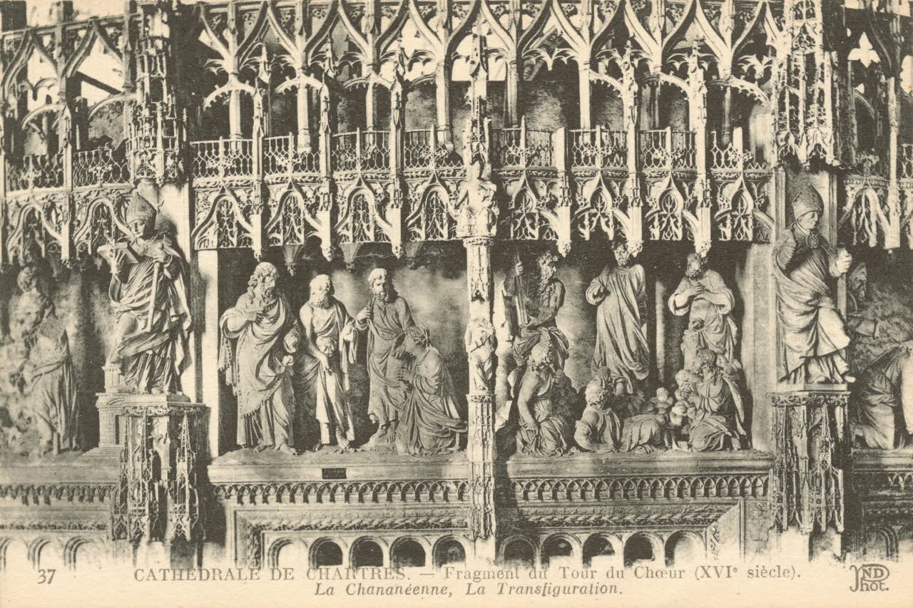 carte postale FRAGMENT DU TOUR DU CHOEUR (XVIe SIECLE) Eure-et-Loir 1903-1920 017233 Photo