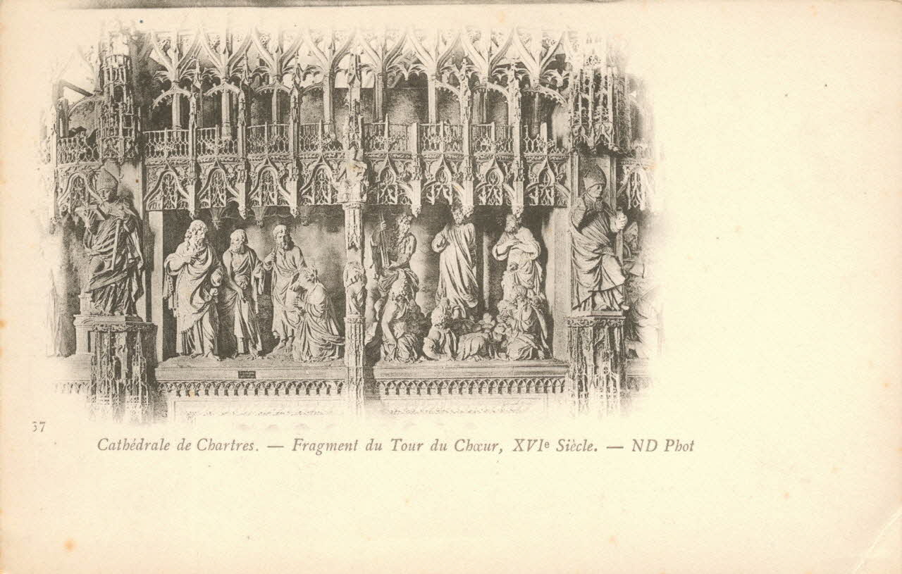 carte postale FRAGMENT DU TOUR DU CHOEUR (XVIe SIECLE) Eure-et-Loir 1903 017234 Photo