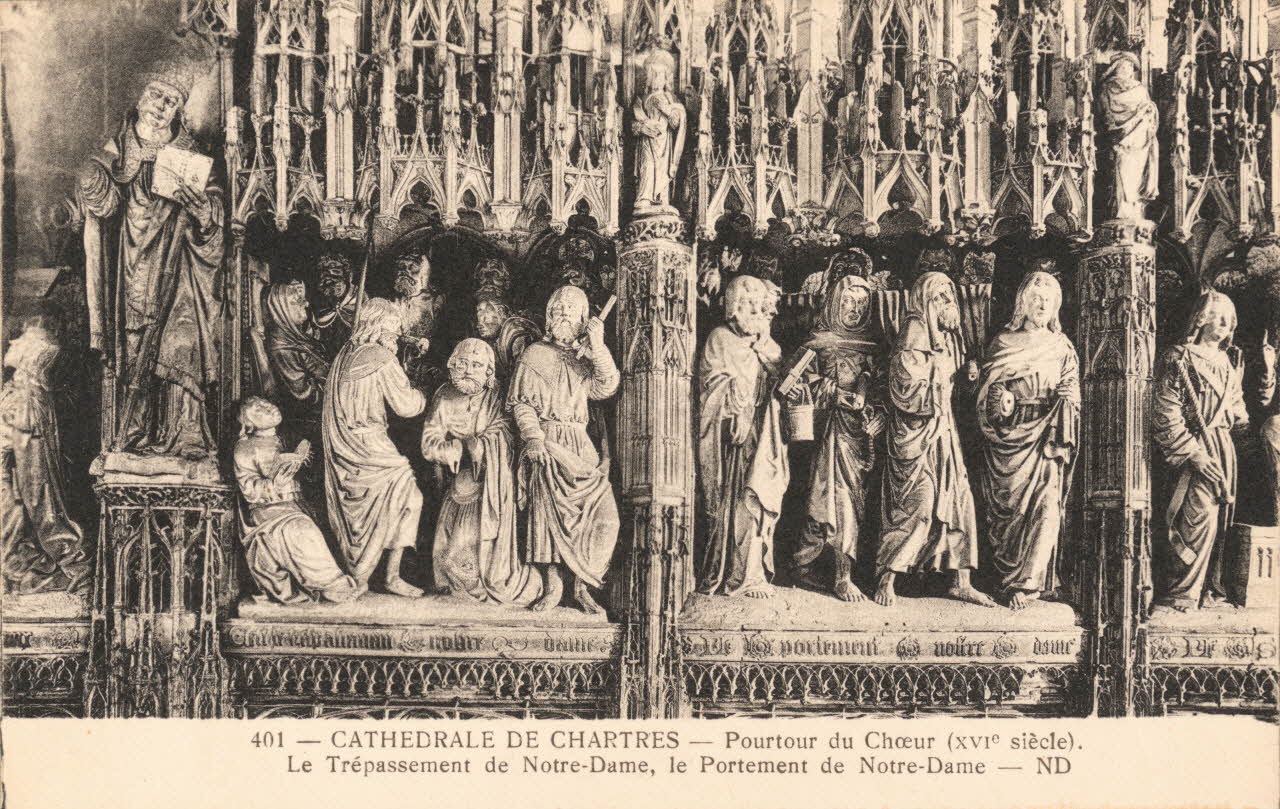 carte postale POURTOUR DU CHOEUR (XVIeS). TREPASSEMENT DE N. DAME Eure-et-Loir 1903-1920 017238 Photo