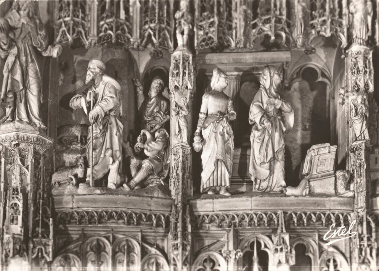 carte postale POURTOUR DU CHOEUR. JOACHIM,ANNE,VISITE DE L'ANGE Eure-et-Loir 1950 017242 Photo