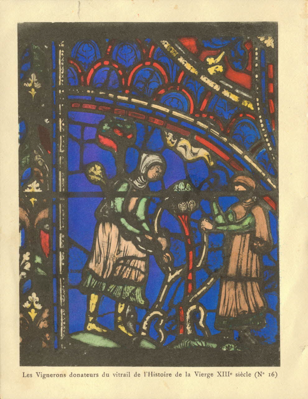 carte postale VIGNERONS DONATEURS VITRAIL HISTOIRE DE LA VIERGE Eure-et-Loir 1903-1920 017280 Photo