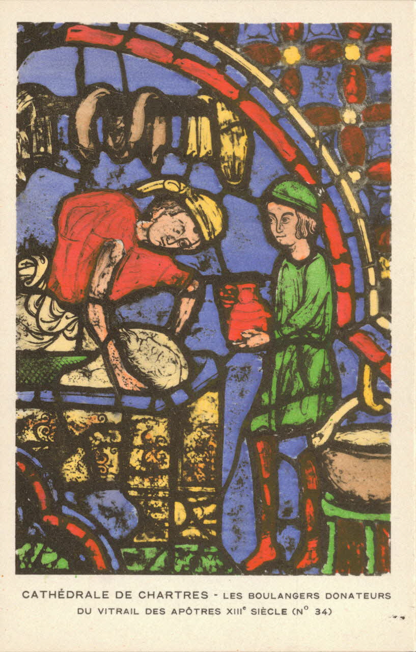 carte postale BOULANGERS DONATEURS VITRAIL DES APOTRES XIIIeS Eure-et-Loir 1903-1920 017282 Photo