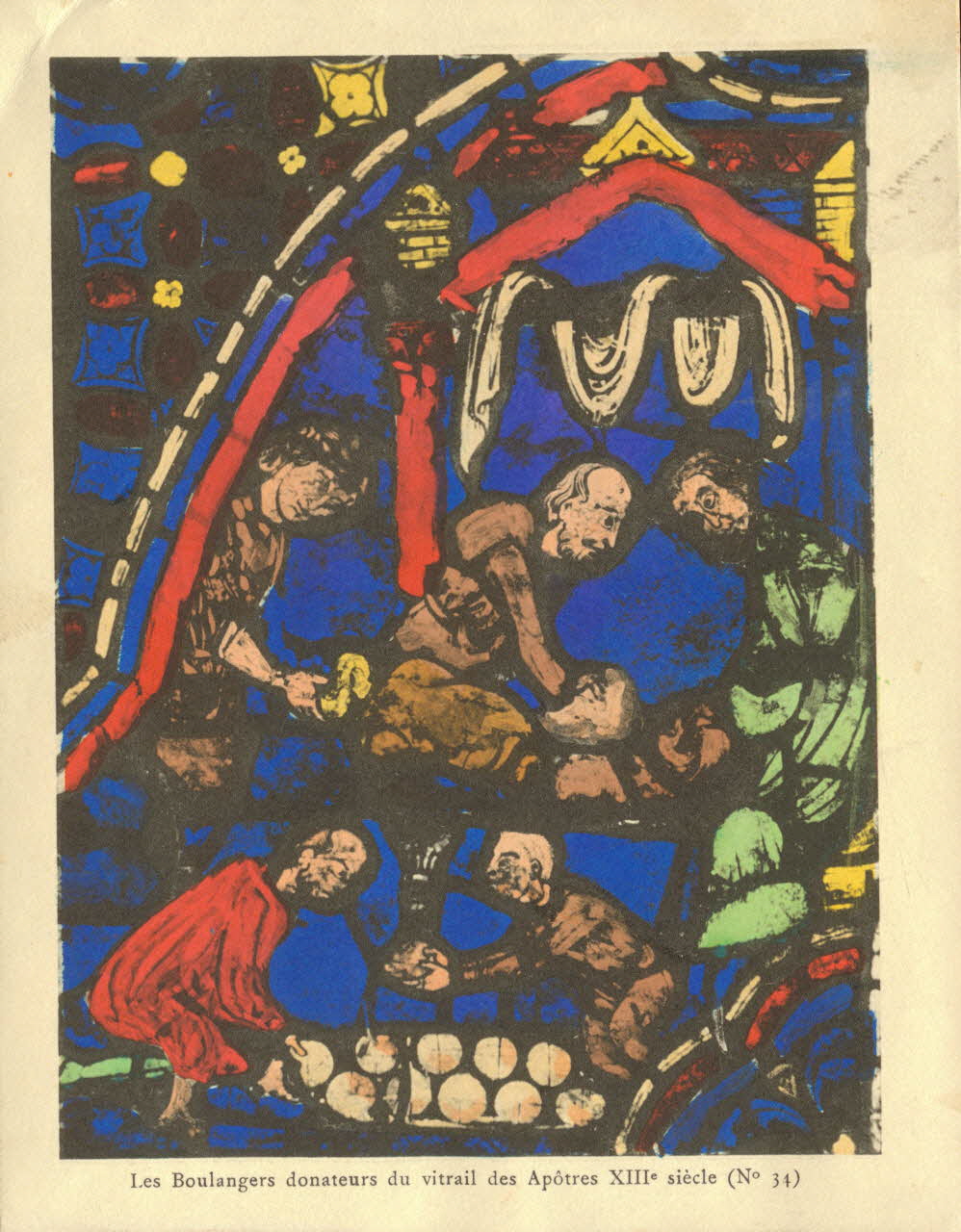 carte postale BOULANGERS DONATEURS DU VITRAIL DES APOTRES XIIIeS Eure-et-Loir 1903-1920 017283 Photo