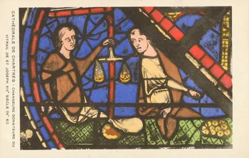 carte postale CHANGEURS DONATEURS DU VITRAIL DE ST JOSEPH XIIIe Eure-et-Loir 1903-1920 017294 Photo