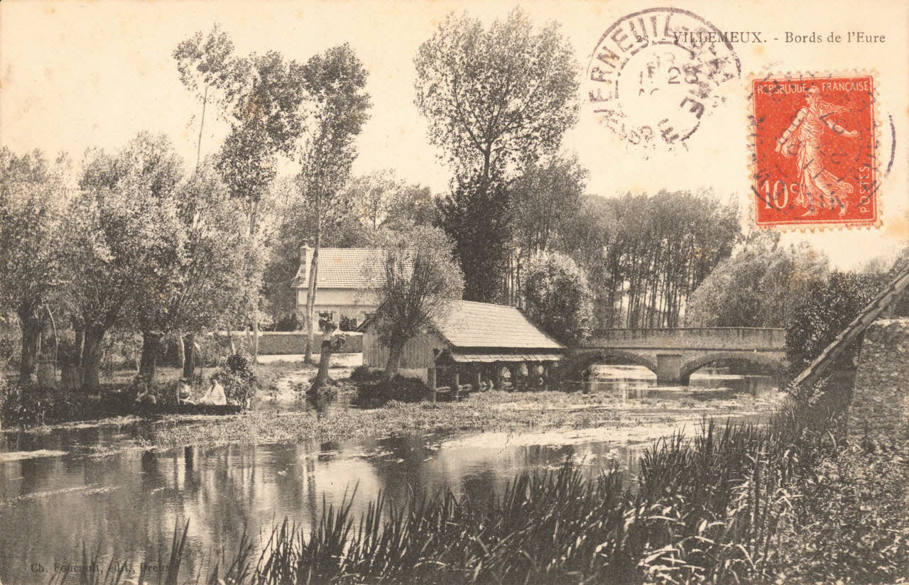 carte postale VILLEMEUX- BORDS DE L'EURE Eure-et-Loir 1903-1920 017333 Photo