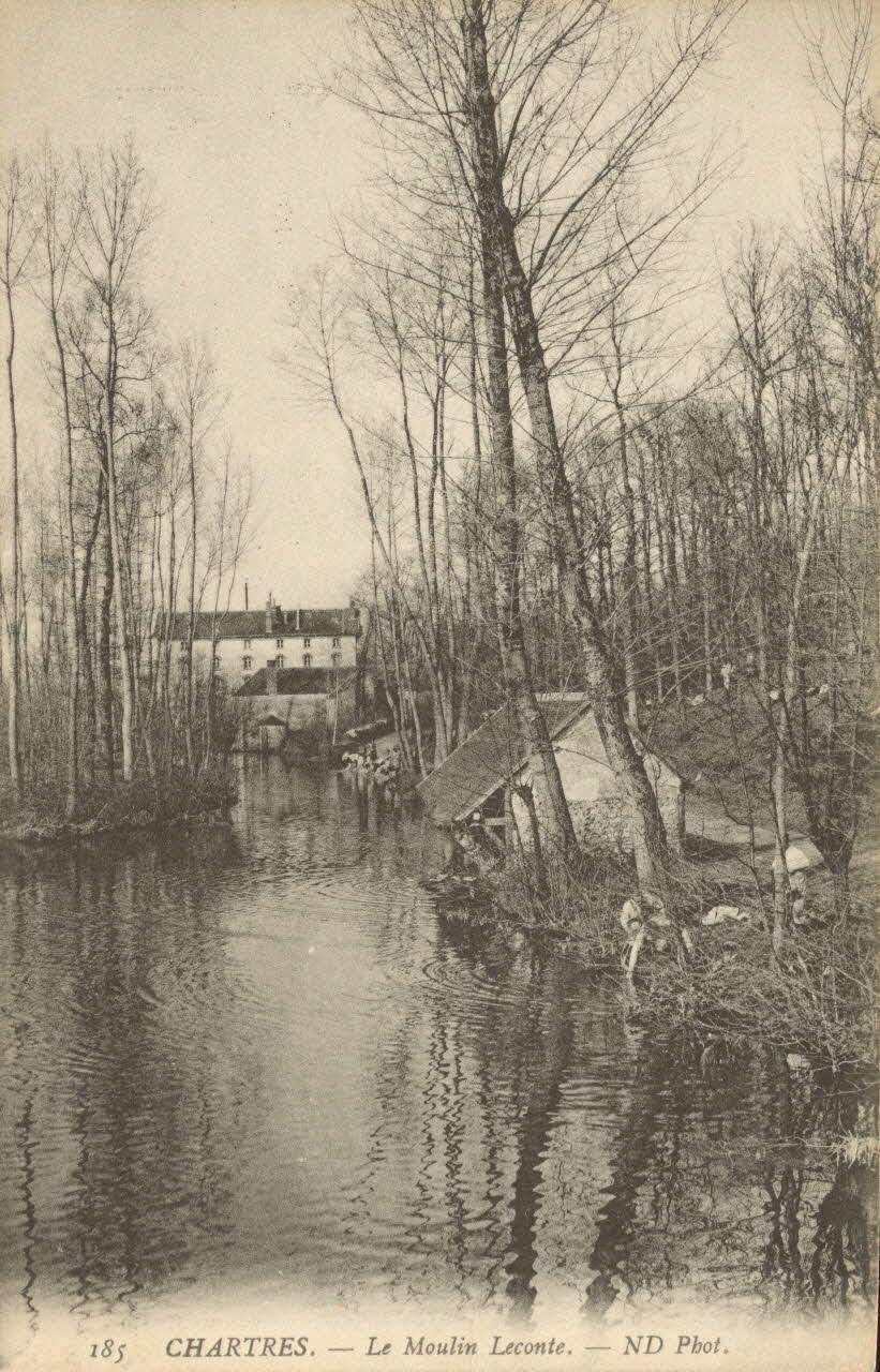 carte postale CHARTRES-LE MOULIN LECONTE Eure-et-Loir 1903-1950 017377 Photo
