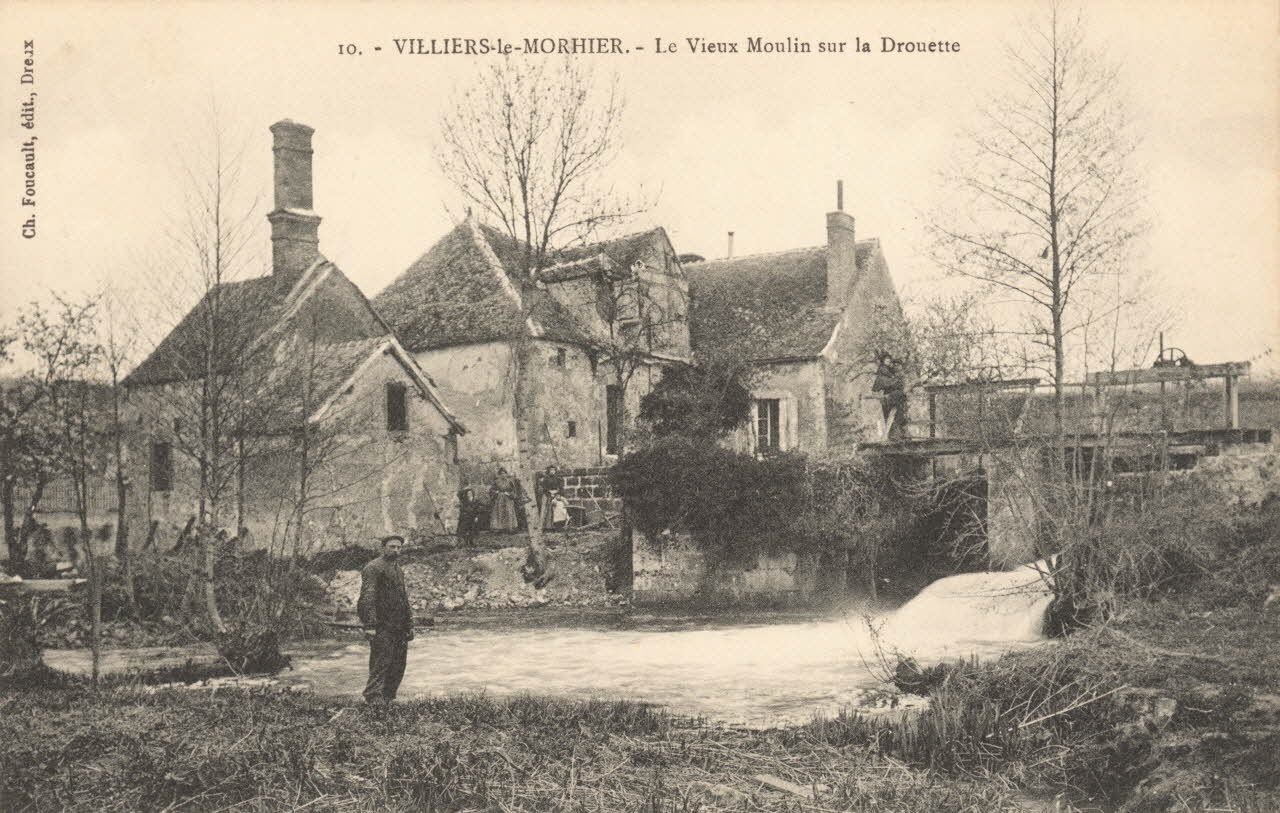 carte postale VILLIERS-MORHIER MOULIN/DROUETTE Eure-et-Loir 1903-1950 017400 Photo