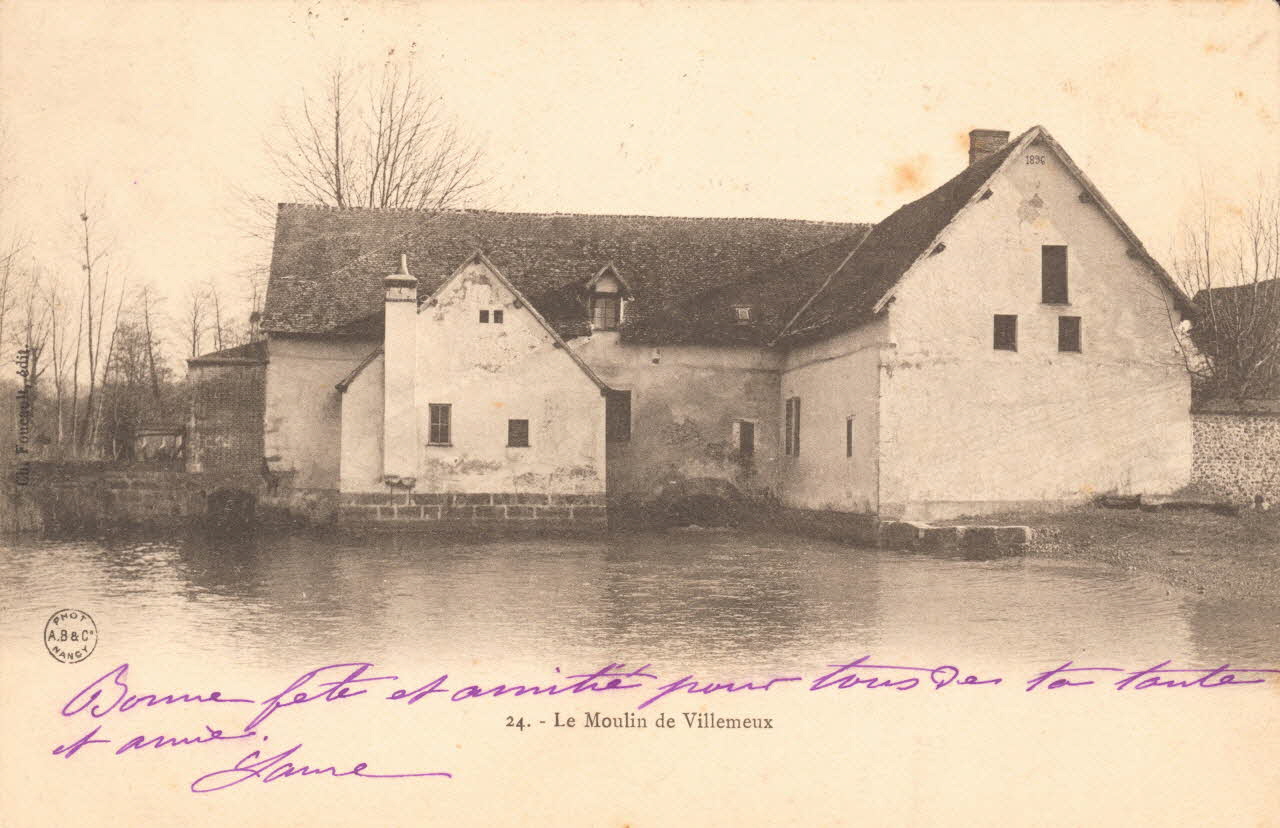 carte postale MOULIN DE VILLEMEUX Eure-et-Loir 1903 017403 Photo