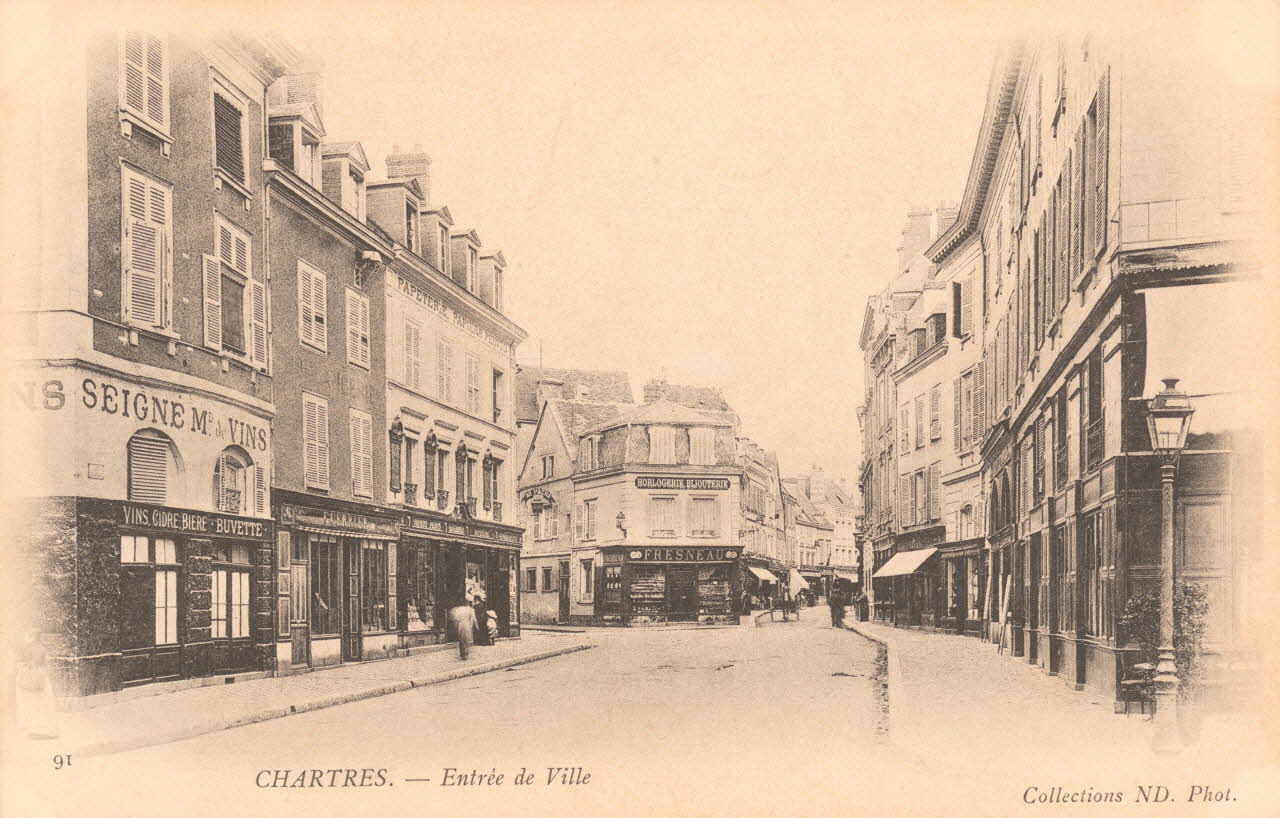 carte postale ENTREE DE VILLE Eure-et-Loir 1903 017413 Photo