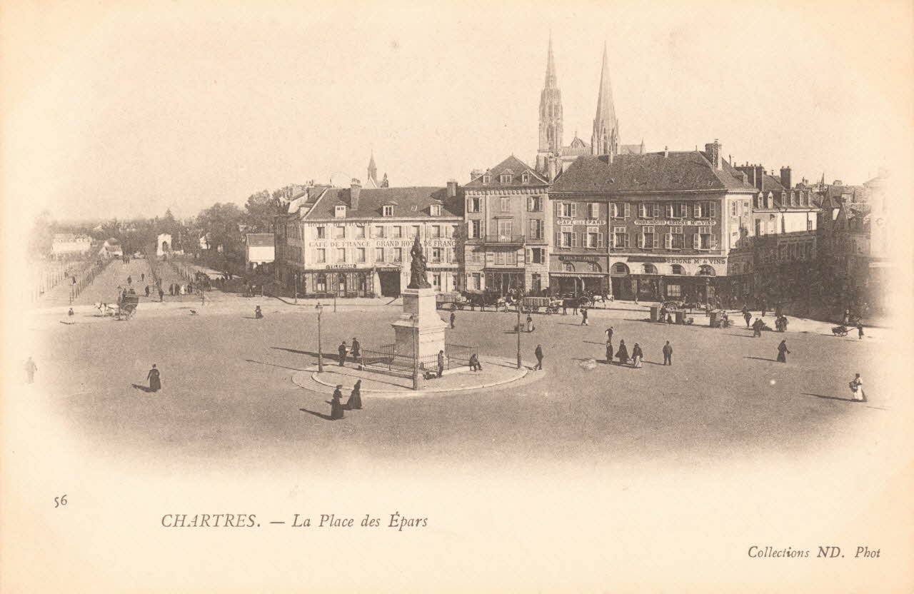 carte postale LA PLACE DES EPARS Eure-et-Loir 1903 017414 Photo