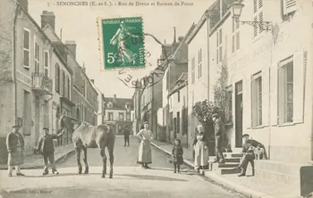 carte postale RUE DE DREUX, BUREAU DE POSTE Eure-et-Loir 1907 017488 Photo