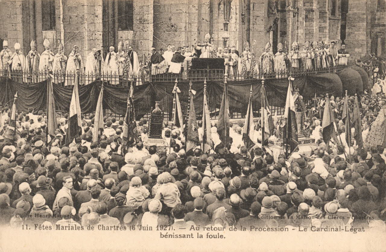 carte postale FETES MARIALES Eure-et-Loir 1927 017521 Photo