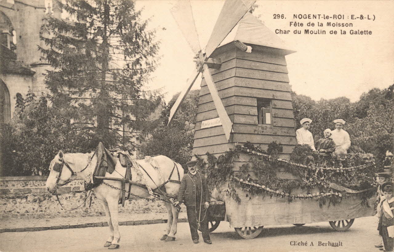 carte postale CHAR DU MOULIN DE LA GALETTE Eure-et-Loir 1903-1920 017533 Photo