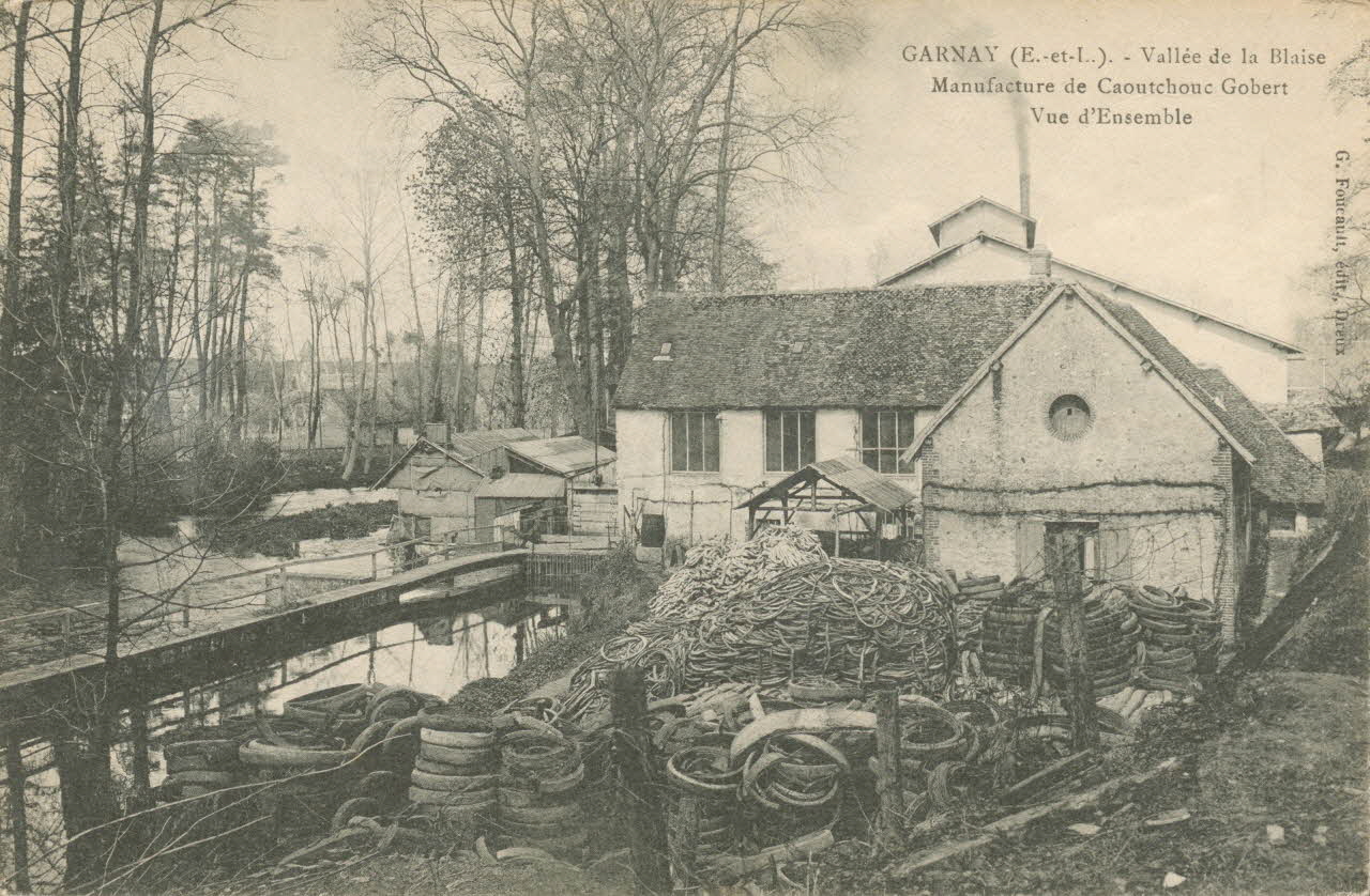carte postale MANUFACTURE DE CAOUTCHOUC GOBERT Eure-et-Loir 1903-1920 017546 Photo
