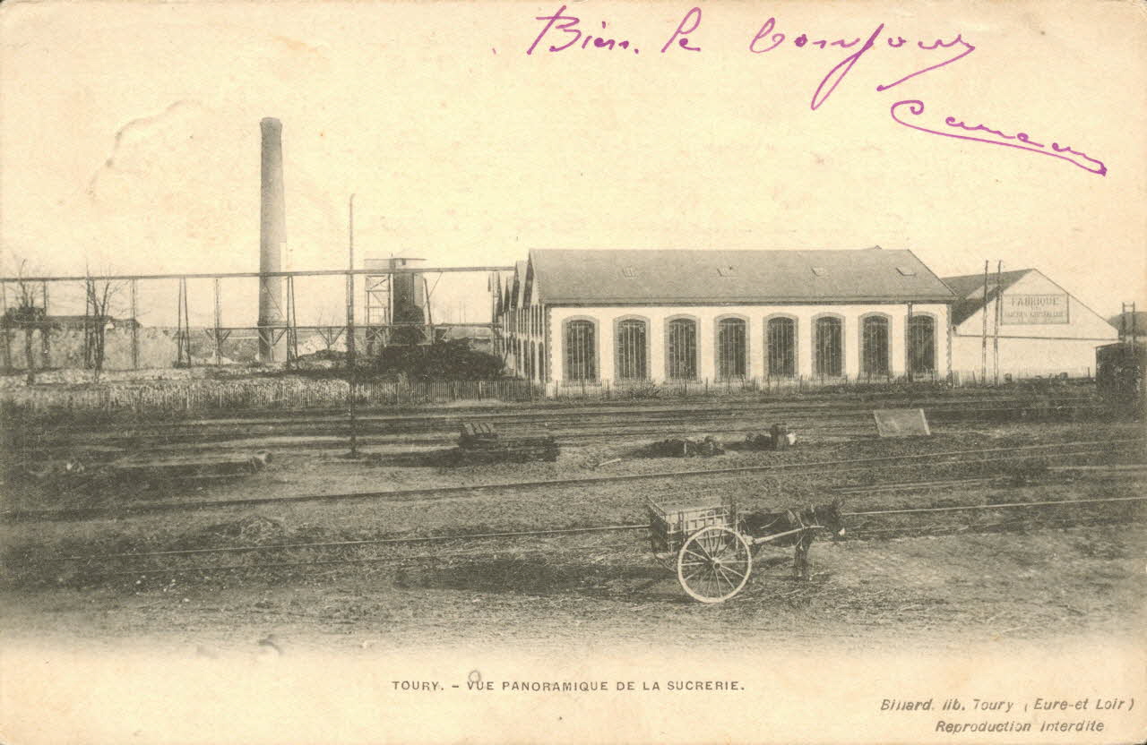 carte postale VUE PANORAMIQUE DE LA SUCRERIE Eure-et-Loir 1903 017557 Photo