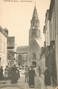 carte postale RUE DU TEMPLE Eure-et-Loir 1903-1920 017560 Photo