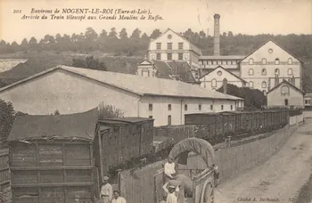 carte postale ARRIVEE DU TRAIN TELESCOPE Eure-et-Loir 1903-1920 017813 Photo