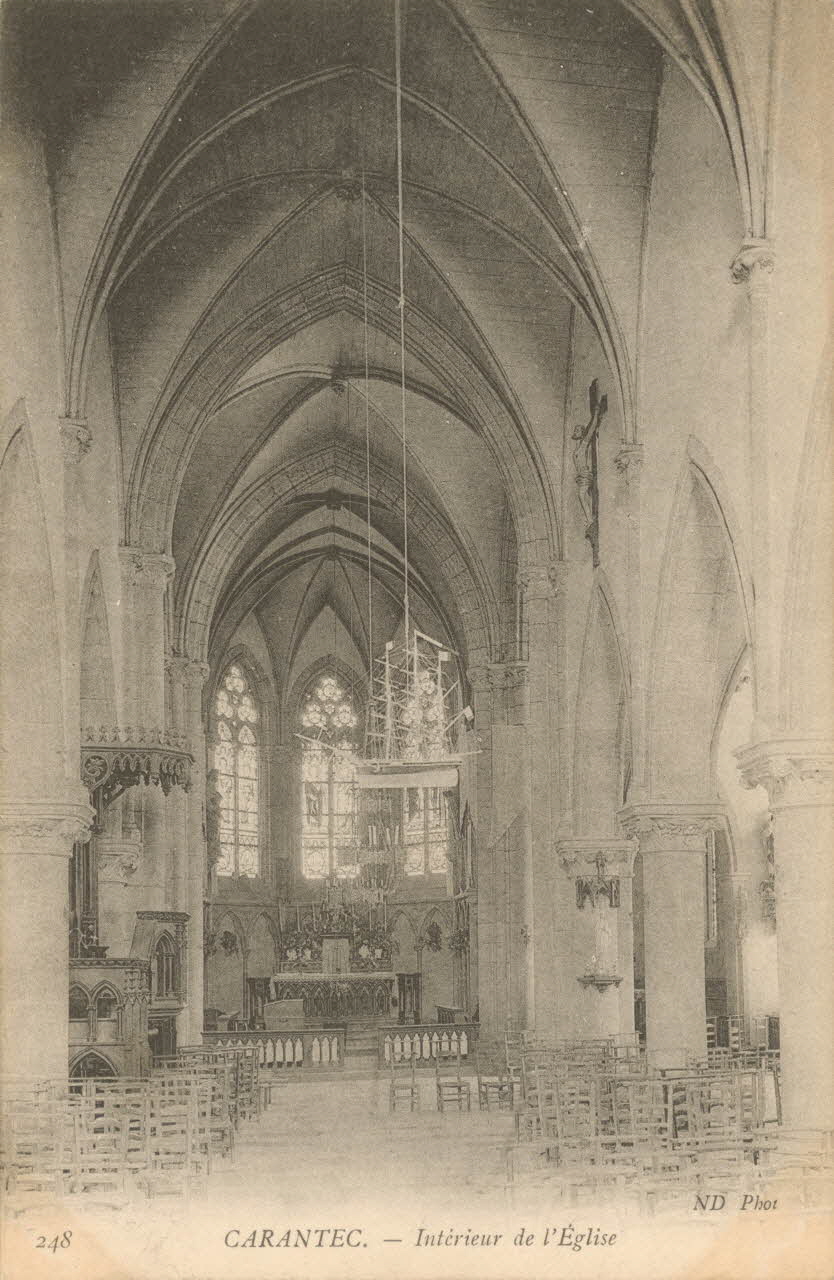 carte postale INTERIEUR DE L'EGLISE Finistère 1903-1920 017883 Photo
