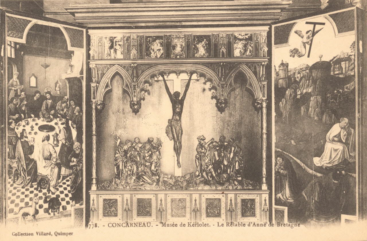 carte postale MUSEE DE KERIOLET. ; RETABLE D'ANNE DE BRETAGNE Finistère 1903-1920 017906 Photo