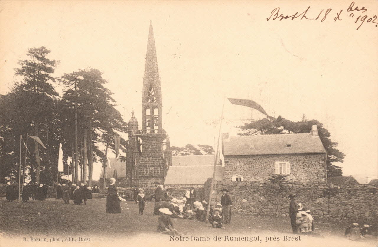 carte postale NOTRE-DAME DE RUMENGOL, PRES BREST Finistère 1902 017923 Photo