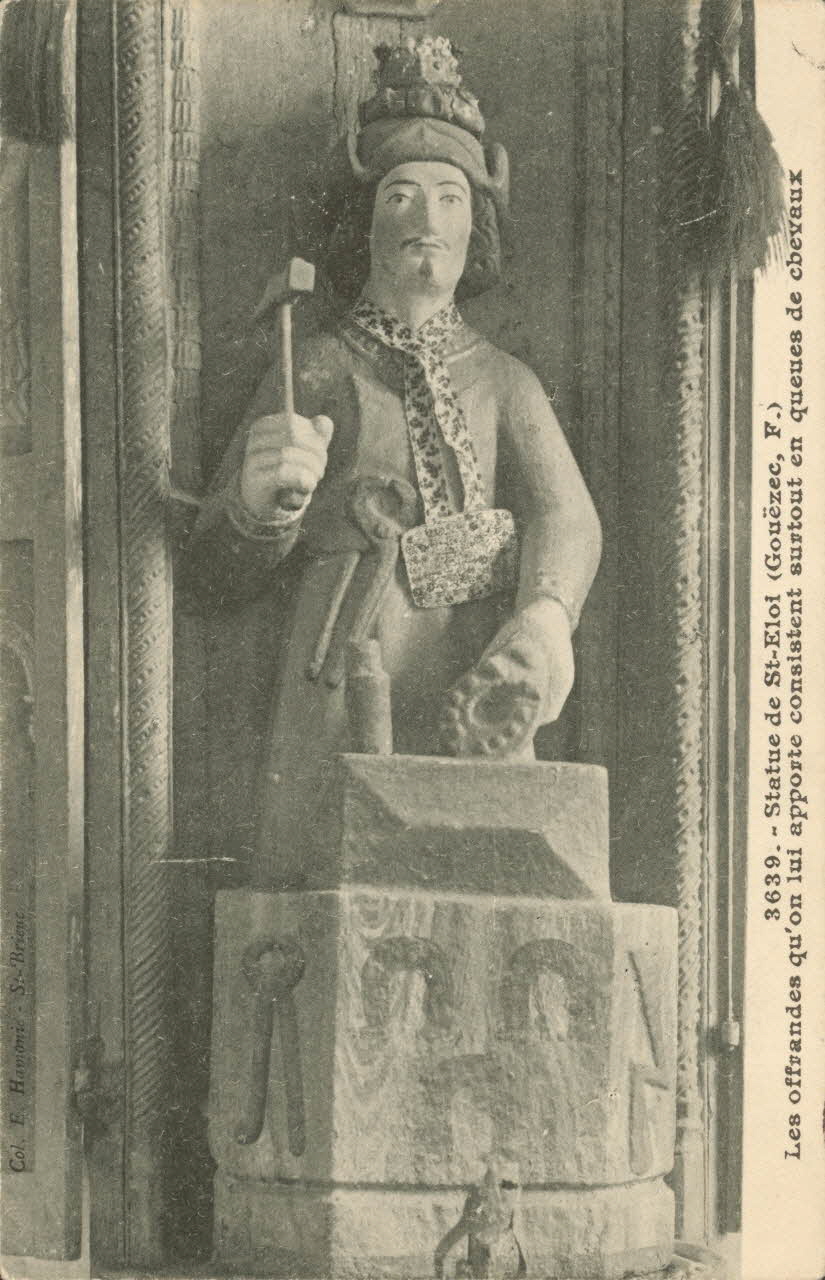 carte postale STATUE DE SAINT-ELOI Finistère 1913 017959A Photo