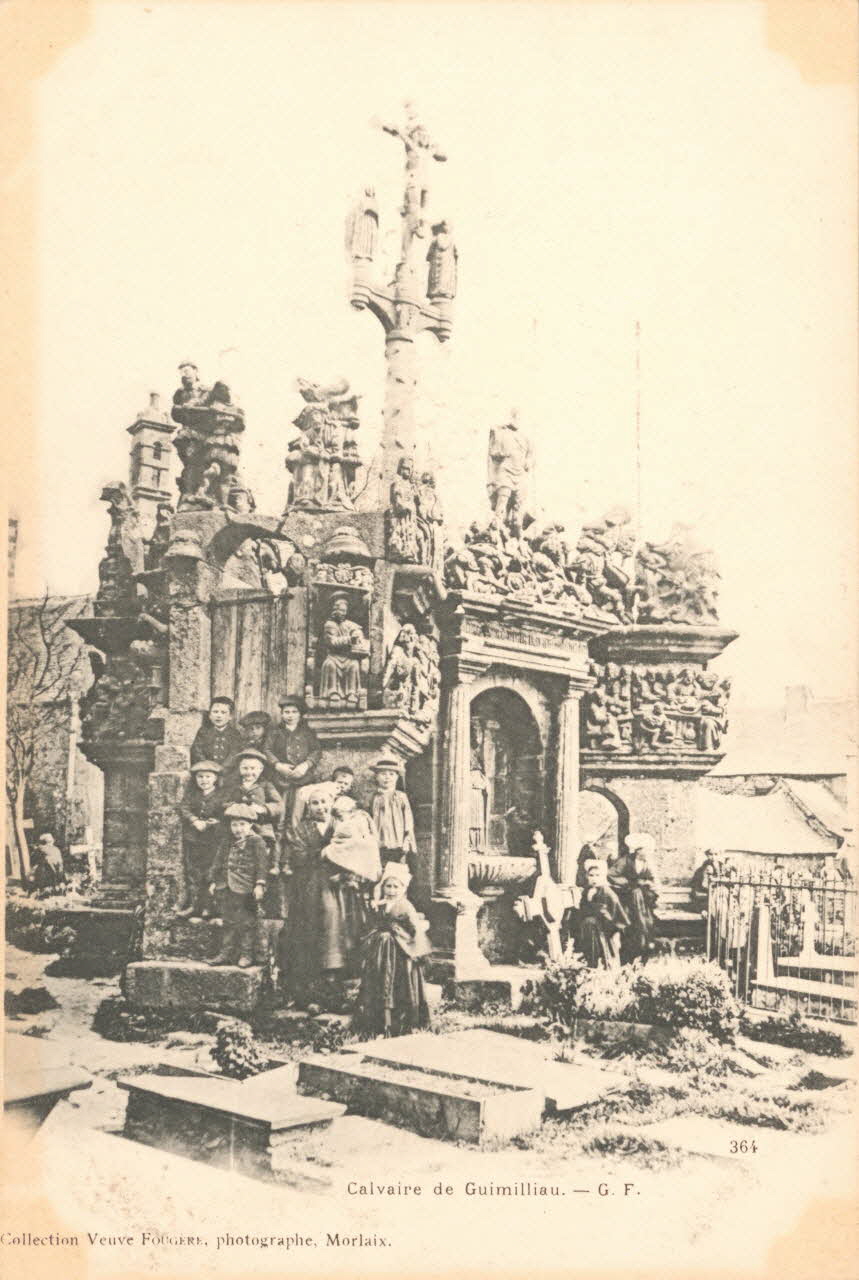 carte postale CALVAIRE DE GUIMILLIAU Finistère 1903 017967 Photo