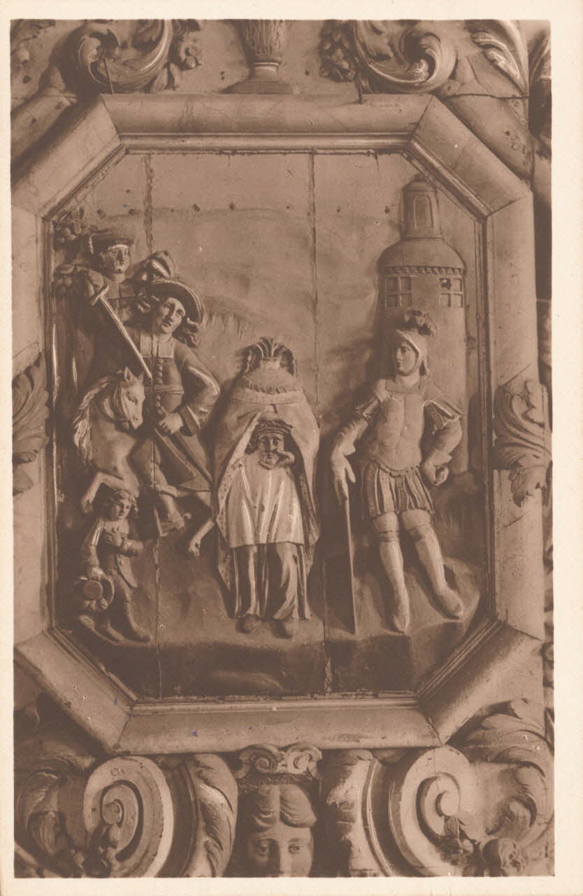 carte postale INTERIEUR DE L'EGLISE. DECAPITATION DE ST MILLIAU Finistère 1921-1950 018019 Photo