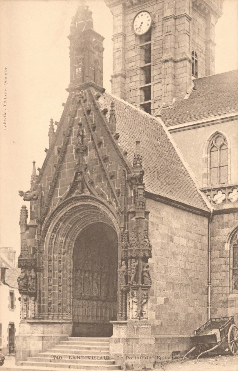carte postale LE PORTAIL DE L'EGLISE Finistère 1903 018050 Photo