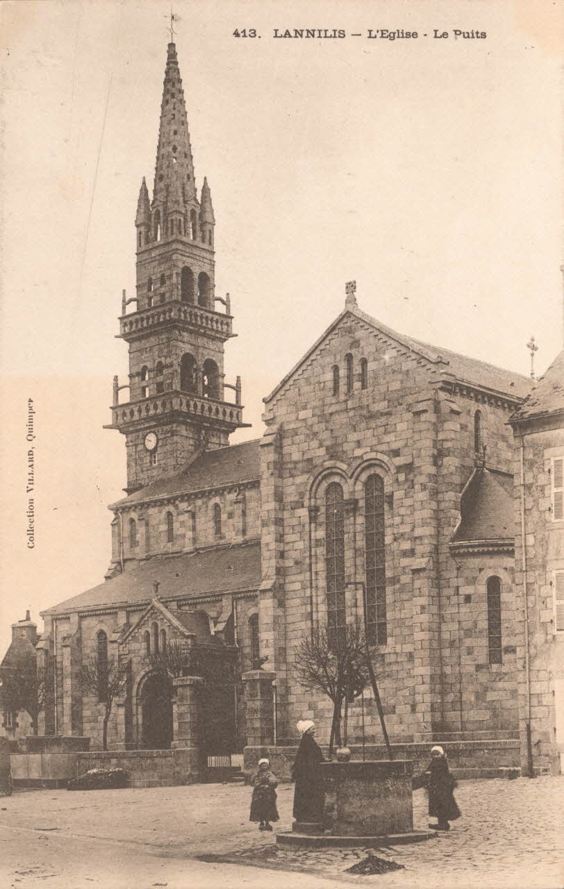 carte postale L'EGLISE, LE PUITS Finistère 1903 018056 Photo