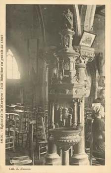 carte postale JOLI BENITIER EN GRANIT DE 1607 Finistère 1903-1920 018086 Photo