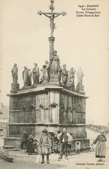 carte postale LE CALVAIRE FORME TRIANGULAIRE COTES NORD ET SUD Finistère 1903-1920 018088 Photo