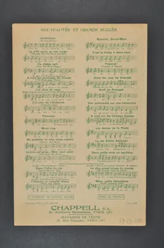 partition de musique petit format 1969.88.285  Photo Mucem